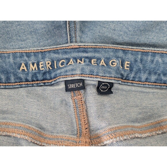 American Eagle Outfitters Denim High Waist Cuffed Mom Short Women's Size 18 - Picture 3 of 8